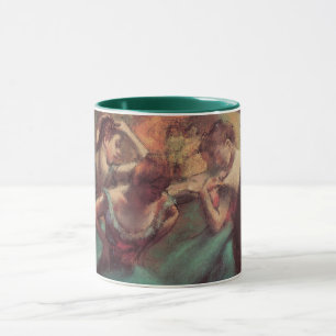 Tänzer, Rosa und Grün von Edgar Degas Tasse