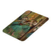 Tänzer, rosa und grüne Edgar Degas Magnet (Linke Seite)