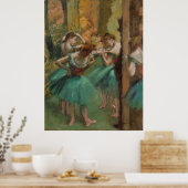 Tänzer, rosa und grüne Edgar Degas Poster (Küche)