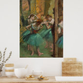 Tänzer, rosa und grüne Edgar Degas Poster (Küche)