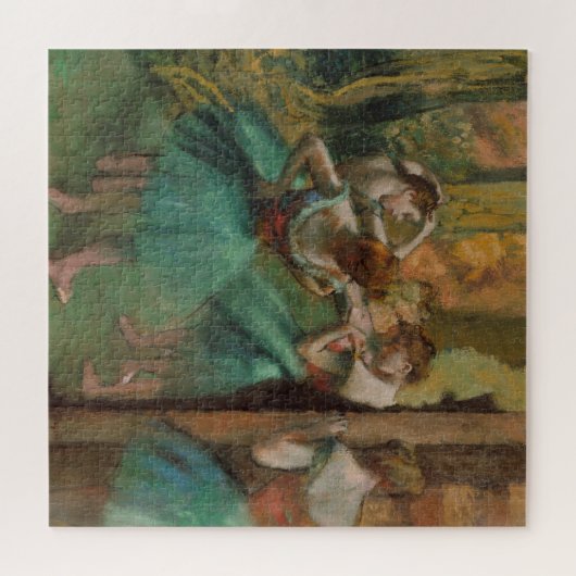 Tänzer, rosa und grüne Edgar Degas Puzzle (Horizontal)