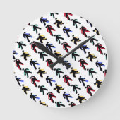 Tänzer Runde Wanduhr (Vorderseite)