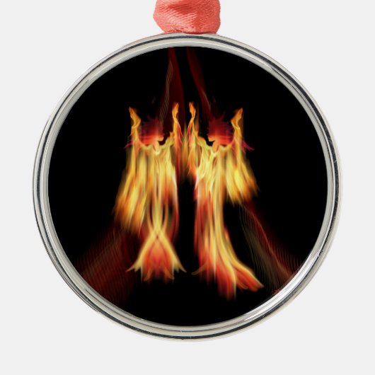 Tänzer Silbernes Ornament (Vorne)