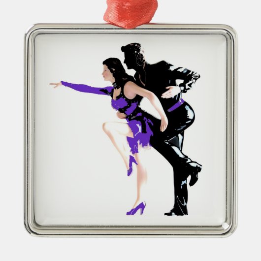 Tänzer Silbernes Ornament (Vorne)