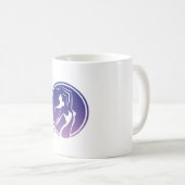 Tänzer Silhouette Gradient Medaillon Tasse (VorderseiteRechts)