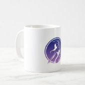 Tänzer Silhouette Gradient Medaillon Tasse (Vorderseite Links)