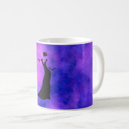 Tänzer-Silhouette Kaffeetasse (VorderseiteRechts)