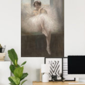 Tänzer sitzen auf Fensterfläche Poster (Heimbüro)