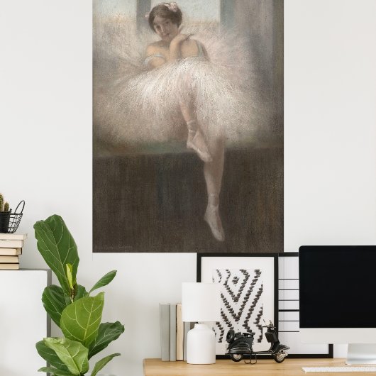 Tänzer sitzen auf Fensterfläche Poster (Heimbüro)