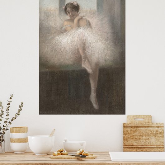 Tänzer sitzen auf Fensterfläche Poster (Küche)