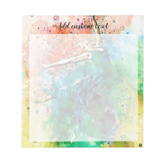 Tänzer-Spritzer Notizblock (Vorderseite)