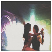 Tänzer tanzen Paar Stoff (Nahaufnahme)