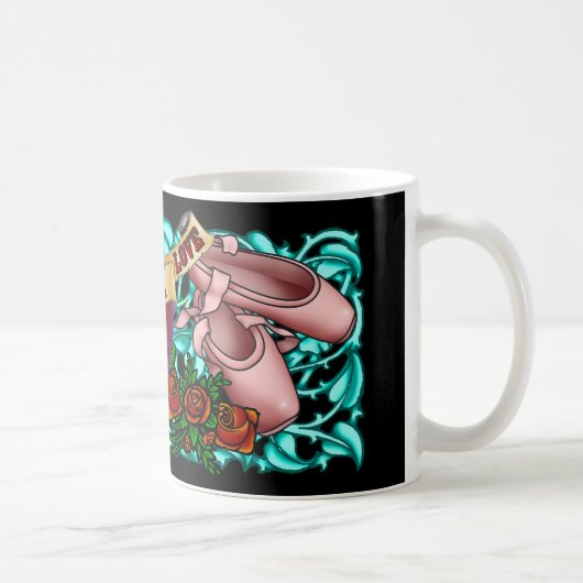 Tänzer-Tätowierungs-Tasse Kaffeetasse (Rechts)