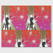 Tänzer und Gitarre Geschenkpapier (Flach)