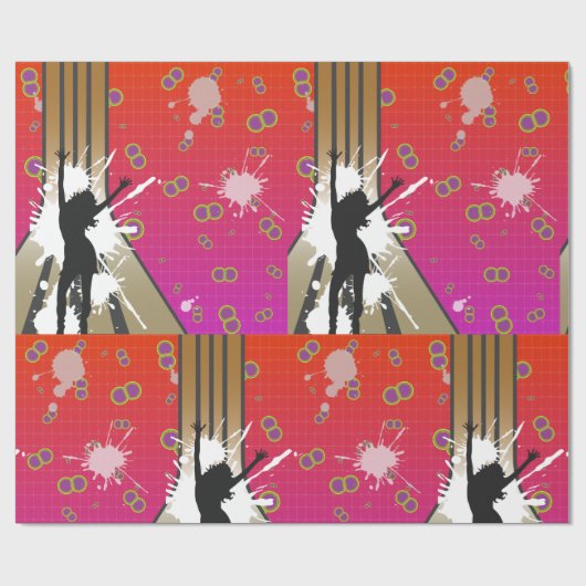 Tänzer und Gitarre Geschenkpapier (Flach)