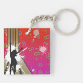 Tänzer und Gitarre Schlüsselanhänger (Rückseite)