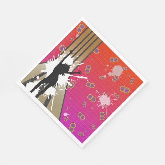 Tänzer und Gitarre Serviette (Ecke)