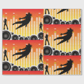 Tänzer und Lautsprecher Geschenkpapier (Flach)