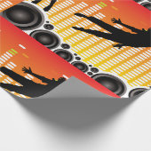 Tänzer und Lautsprecher Geschenkpapier (Ecke)