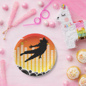 Tänzer und Lautsprecher Pappteller (Party)