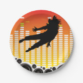 Tänzer und Lautsprecher Pappteller (Vorderseite)