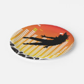 Tänzer und Lautsprecher Pappteller (Schrägansicht)