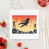 Tänzer und Lautsprecher Serviette