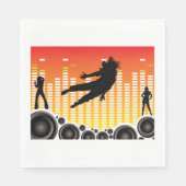 Tänzer und Lautsprecher Serviette (Vorderseite)