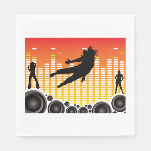 Tänzer und Lautsprecher Serviette (Vorderseite)