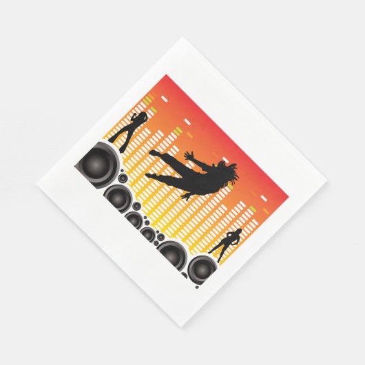 Tänzer und Lautsprecher Serviette (Ecke)