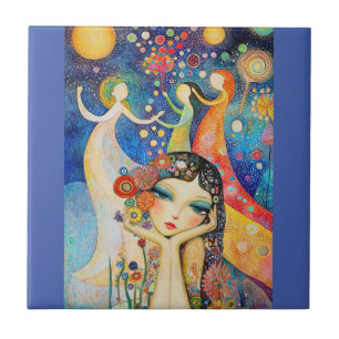 Tänzer und Tagträume Fliese