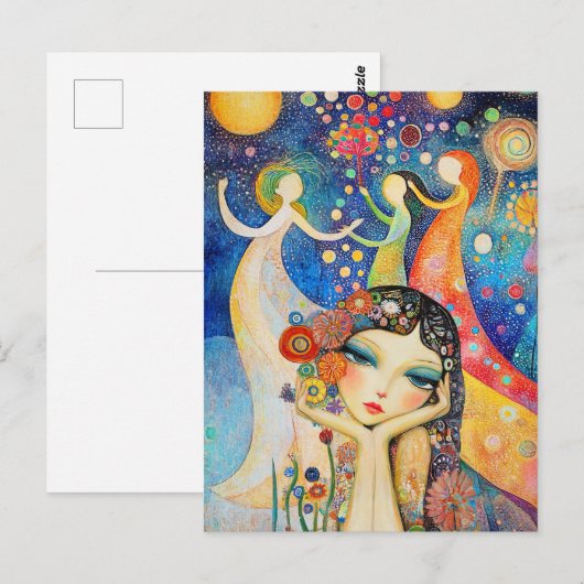 Tänzer und Tagträume Postkarte (Vorne/Hinten)