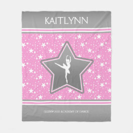 Tänzer unter den Sternen im Rosa mit IHREM NAMEN Fleecedecke