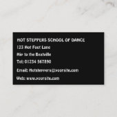 Tänzer-Visitenkarte Visitenkarte (Rückseite)