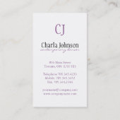 TÄNZER-VISITENKARTE VISITENKARTE (Rückseite)