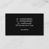 Tänzer-Visitenkarte Visitenkarte (Rückseite)