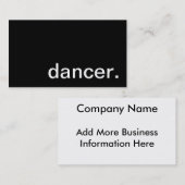 Tänzer-Visitenkarte Visitenkarte (Vorne/Hinten)