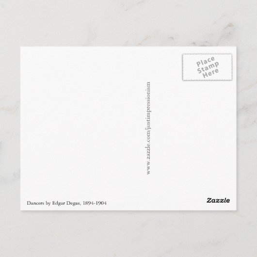 Tänzer von Edgar Degas Postkarte (Rückseite)