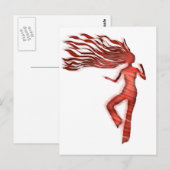 Tänzerin 2 postkarte (Vorne/Hinten)