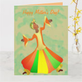 Tänzerin American Mother Day Karte (Gelbe Blume)