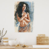 Tänzerin, Aquarellbild Poster (Küche)