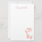 Tänzerin aus rosa Ballettschuhen Briefpapier (Vorderseite)