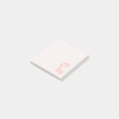 Tänzerin aus rosa Ballettschuhen Post-it Klebezettel (angewinkelt)