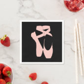 Tänzerin aus rosa Ballettschuhen Serviette (Beispiel)