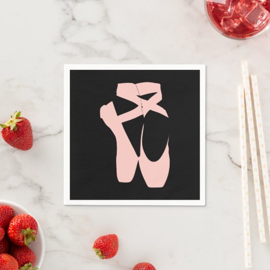 Tänzerin aus rosa Ballettschuhen Serviette (Beispiel)