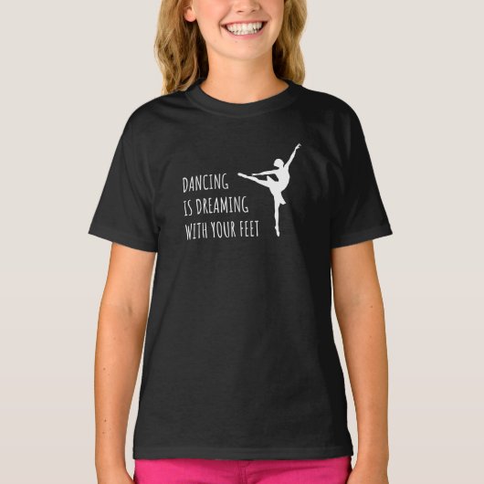 Tänzerin Ballett Träumen Tanzen T-Shirt (Vorderseite)