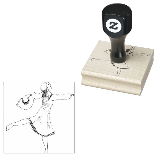 Tänzerin-Briefmarke Gummistempel (Stempel)