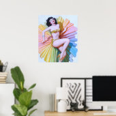 Tänzerin Button Up Poster (Heimbüro)