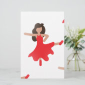 Tänzerin Emoji Briefpapier (Stehend Vorderseite)