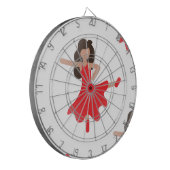 Tänzerin Emoji Dartscheibe (Vorderseite Links)